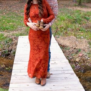 Sincerely Jules Terracotta Floral Dress